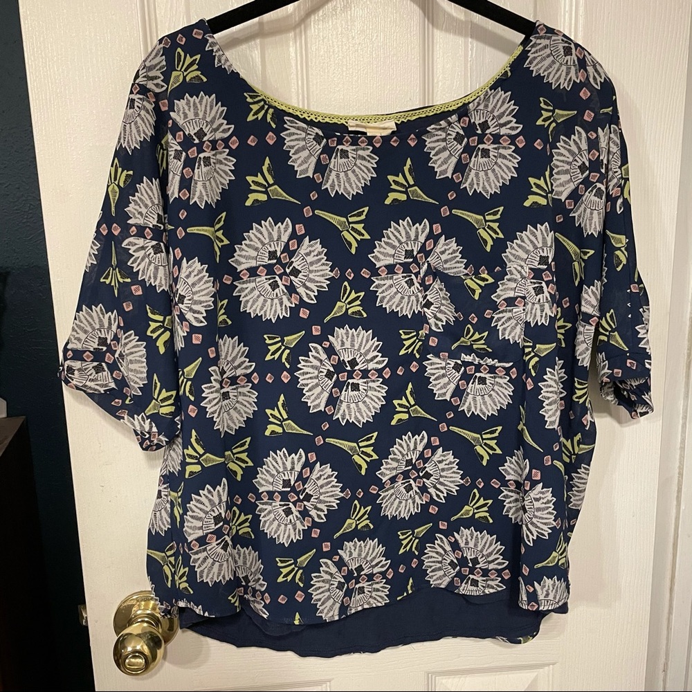 Meadow Rue Zane layered top (Anthropologie)